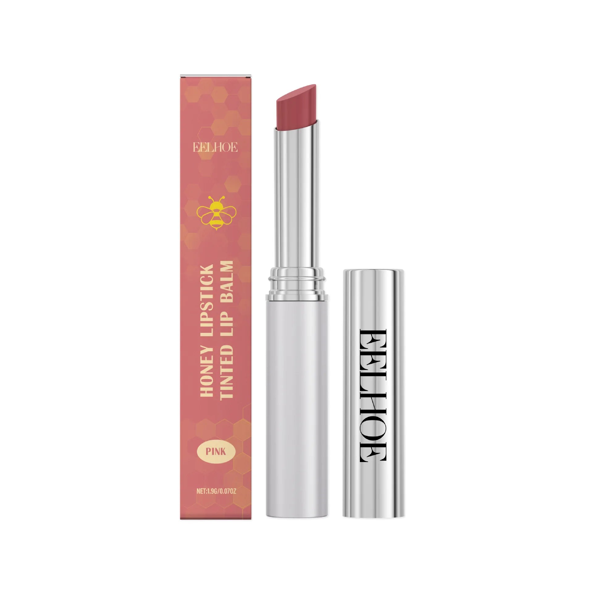EELHOE Pink Honey Lipstick Vitamin E Long Lasting Lip Tint Waterproof Nourish Lip Plumper Extreme Volume Moisturizing Lip Balm