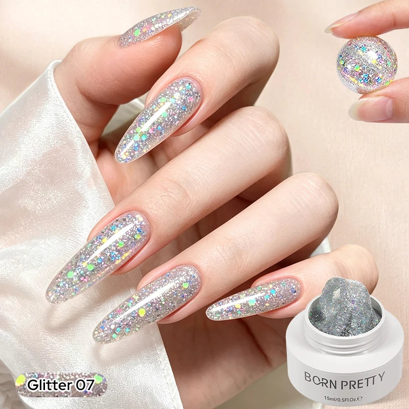 BORN PRETTY 15ml Clear Non Stick Hand Extension Gel 3D Shaping Sculpting Carving Nail Art Solid Hard Gel for Fake Nail
