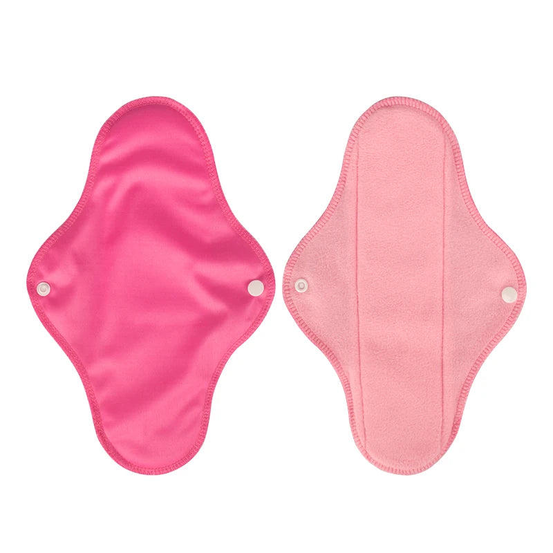 5pcs S/M Size Reusable Sanitary Pads Heavy Polar Fleece Towel Washable Panty Liner Mama Menstrual Pad with 1pc Wet Bag