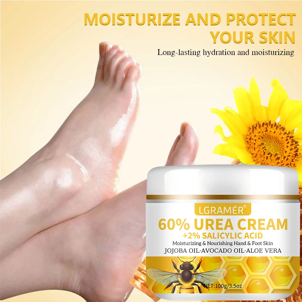 60% Urea Hand Foot Cream Repairs Dryness Cracks Gently Exfoliates Softens Skin Provides Super Moisturizing Hand Foot Care Cream