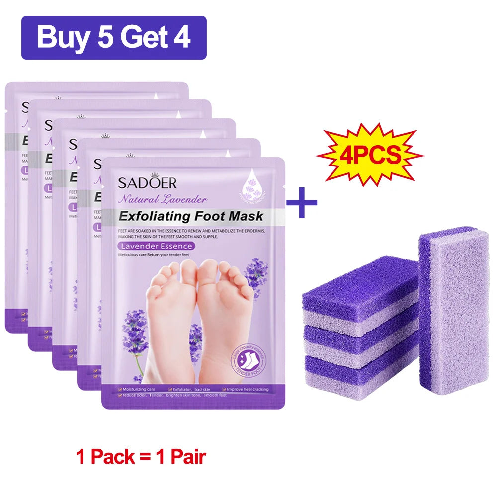1-20Pair Exfoliating Feet Mask Exfoliating Foot Peel Mask Socks Pedicure Peeling Dead Skin Remover Feet Mask Peel Moisturizing
