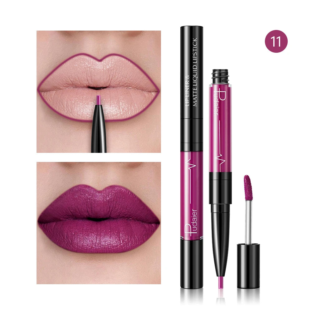 Waterproof Long Lasting Lip Liner Pencil, High Pigment Smooth Matte Lip Liner, Sweatproof Non-Fading Lip Contour Makeup