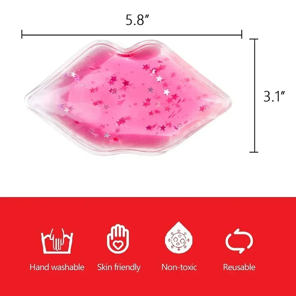 Lip Gel Ice Packs Cold Use for Lip Surgery Flexible Reusable Cooling Pad Cold Compress for Cosmetic Injuries Pain Relief