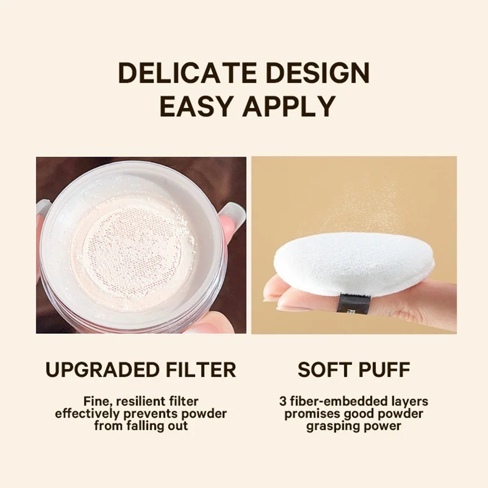 Waterproof Matte Loose Setting Powder – Oil Control, Brightening, Long-Lasting, Natural Finish, Multi-Skin, Unisex, Certified