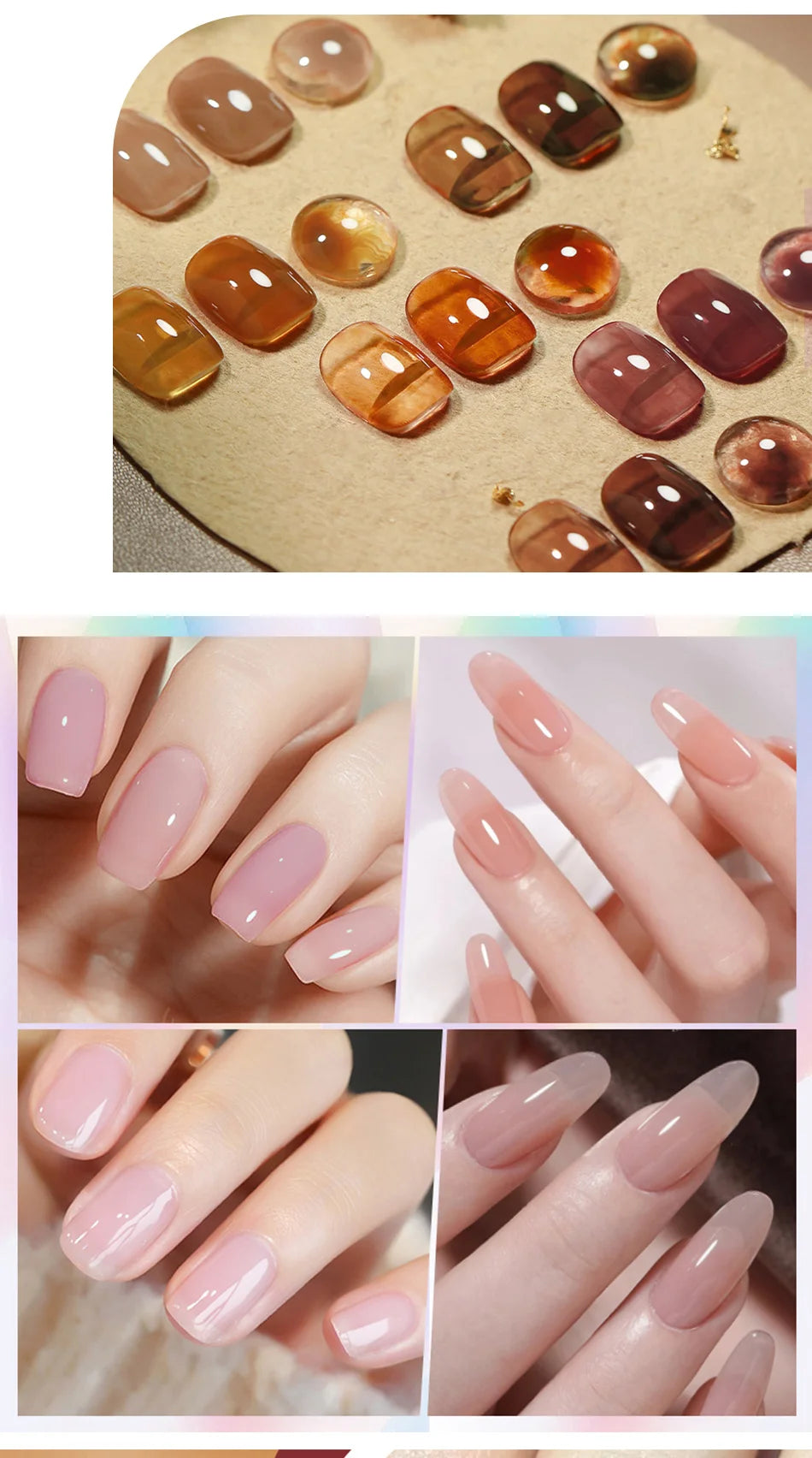 BORN PRETTY 83 Colors 10ml Jelly Nude Gel Nail Polish Autumn Amber Semi Transparent Manicure Soak off UV LED Nails Gel Varnish
