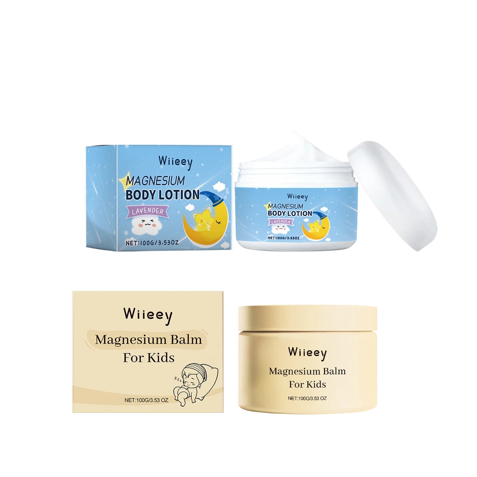 Magnesium Balm for Kids Lavender Relieve Anxiety Relax Both Body and Mind Better Sleep Moisturizing Lavender Magnesium Lotion