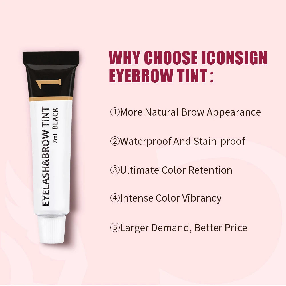 ICONSIGN Eyelash Eyebrow Dye Tint Kit Mascara Lift Tinting Tattoo Eyes Makeup Tools Keep 60 To 80 Days