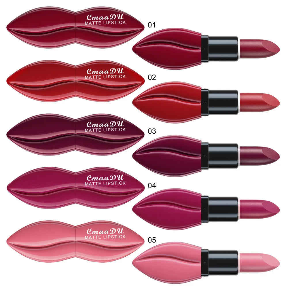 5pcs Matte Lipstick Set Velvety Smooth Long Lasting High Pigment Waterproof Lip Makeup Kit With Elegant Gift Box