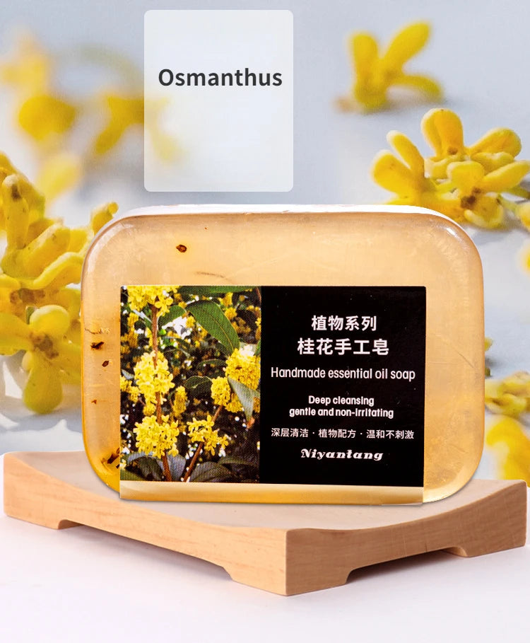 Handmade Plant Essential Oil Soap Natural Calendula , Marigold ,Lavender, Osmanthus Fragrans Soap Herbal Soap