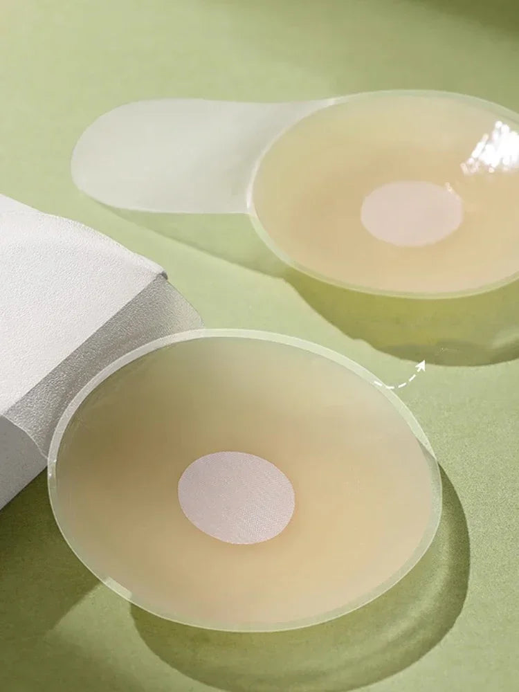 1Pairs Silicone Nipple Cover Lift Up Bra Sticker Adhesive Invisible Bras Chest Patch for Women Reusable Chest Breast Petals Pads