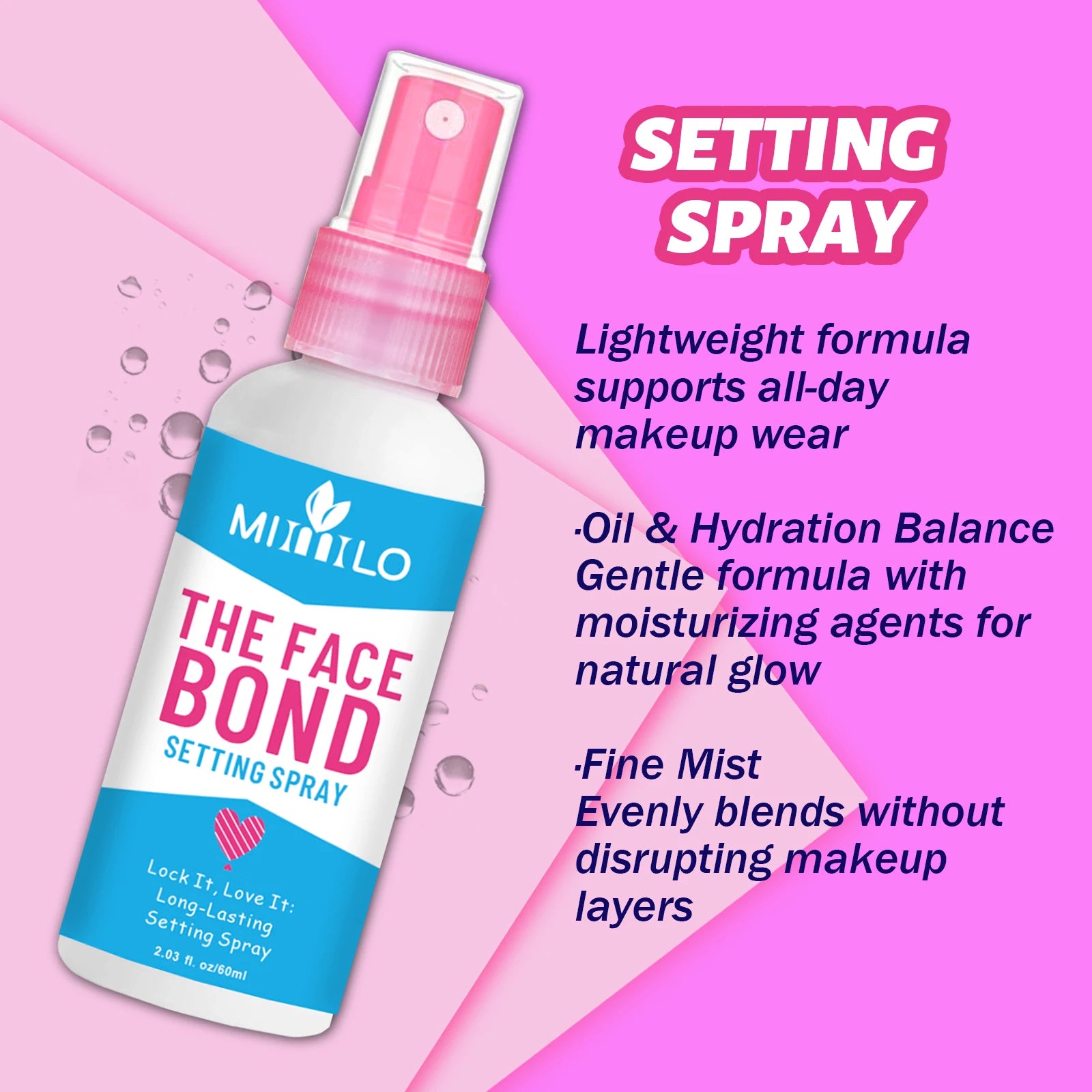 Long Lasting Primer Setting Spray Duo Non Greasy Deep Hydration Smudge Proof Makeup Base Holds Like Glue