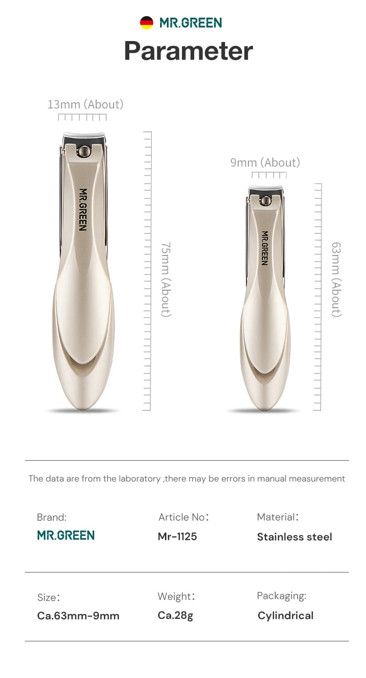 MR.GREEN Splash-Proof Nail Clippers Parent-Child Set, Specially Designed for Newborns and Toddlers