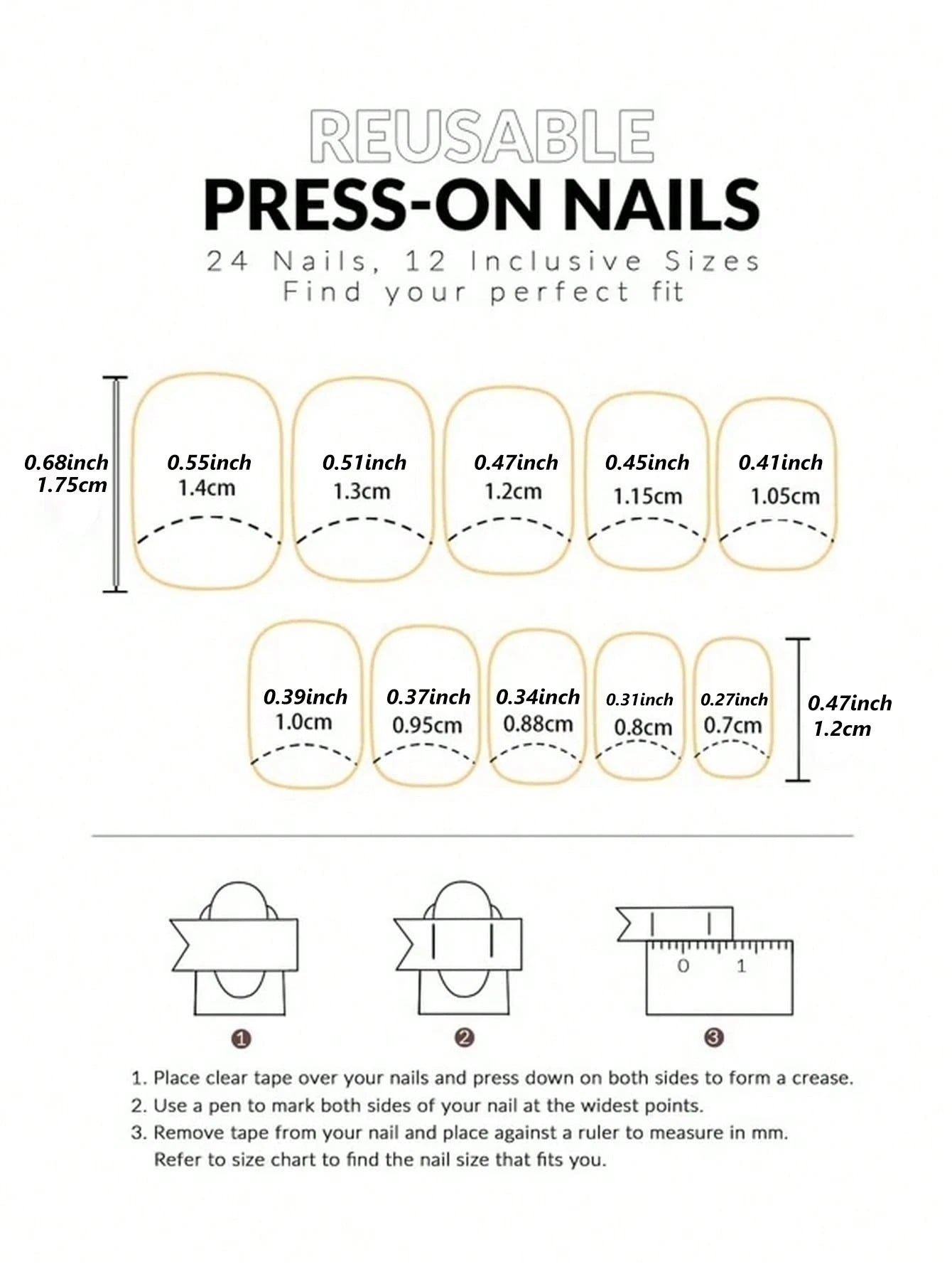 24pcs/set short square fake nails for women cute bride heart white french tips faux ongles y2k press on false nail supplies