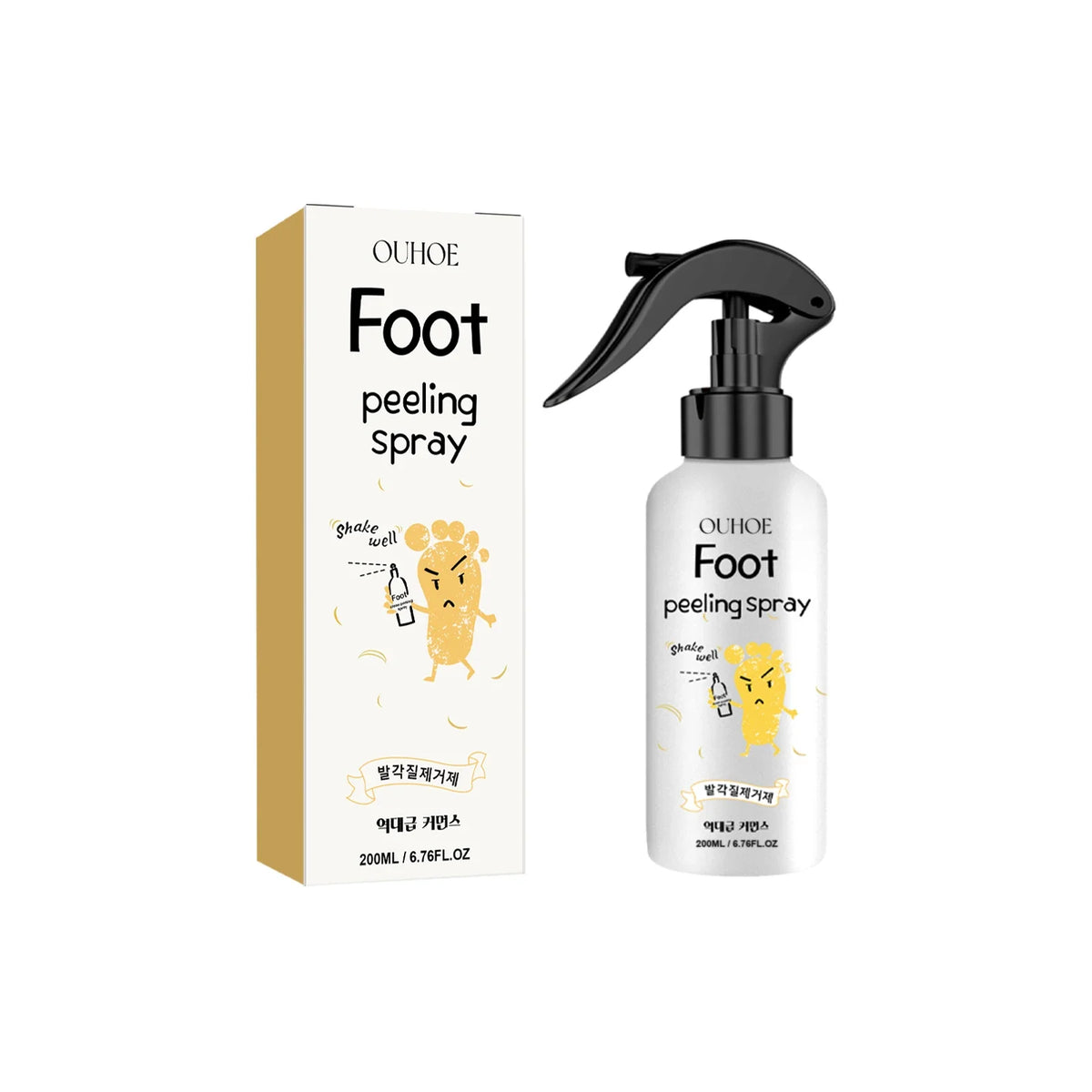Foot Exfoliating Spray Repairing and Brightening, Removes Dead Skin and Calluses, Foot Whitening Care Spray Foot Care Liquid