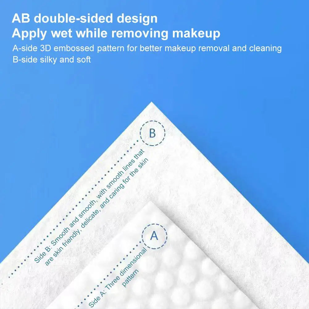 1 Set Disposable Pearl Pattern Makeup Cotton Wipes Soft Remover Pads Facial Cleaning Cosmetic Cotton Pads