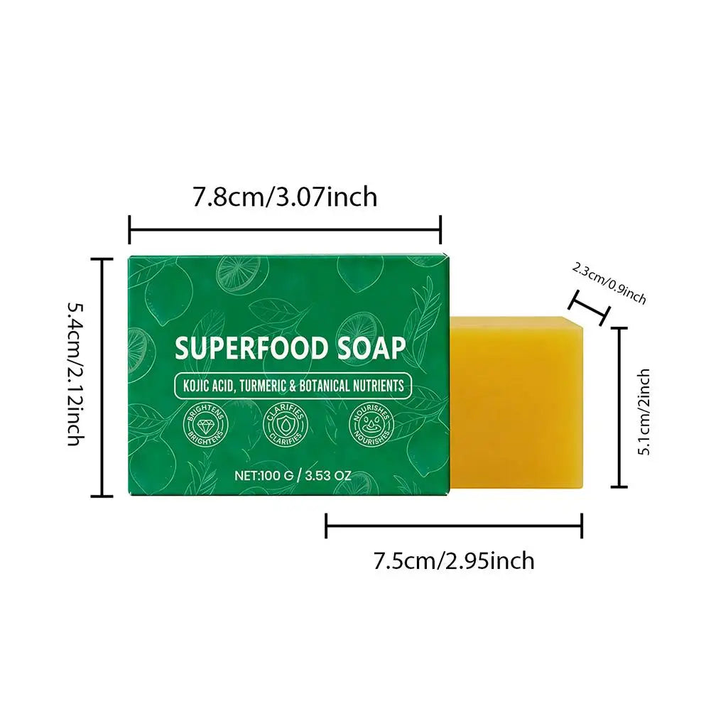 1/2PCS Turmeric Lemon Soap for Dark Spots Removal Skin Brightening Face Body Wash Deep Cleansing Nourishing Hyperpigmentation Ca
