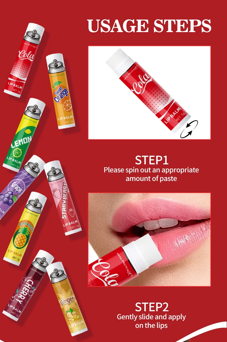 8PCS Soda-Inspired Lip Balm Set, Long-Lasting Moisture & Anti-Chapping, 8 Scents, Ideal for Daily Use & Holiday Gift Giving