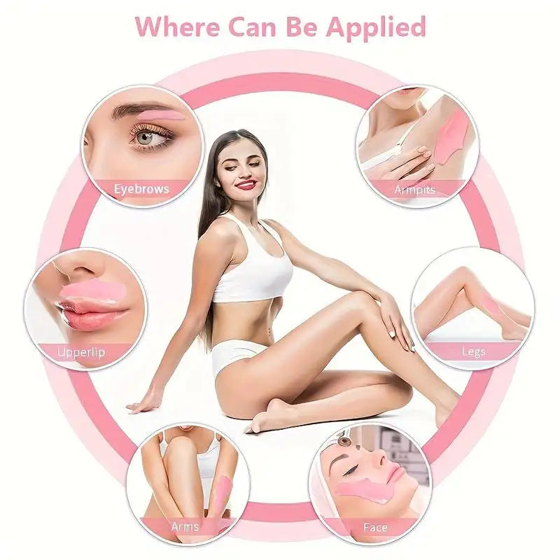 2.2lb Hard Wax Beans Solid Hair Remover No Strip Depilatory Hot Film Wax Bead Hair Removal for Full Body Bikini Face Leg Eyebrow