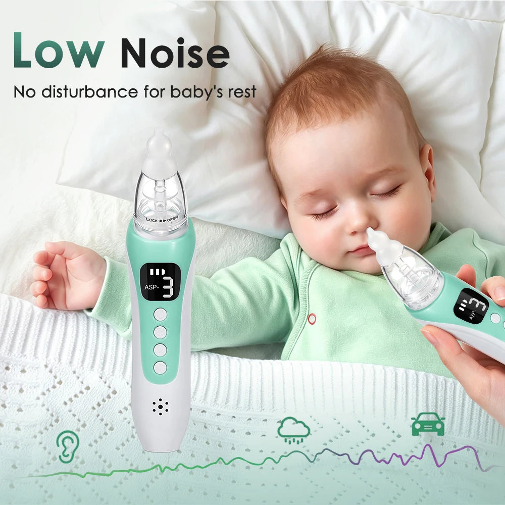 2026 New Electric Pattern Baby Nasal Aspirator Rechargeable  Newborn Nasal Cleaner Suck Out Nasal Mucus Prevent  Congestion
