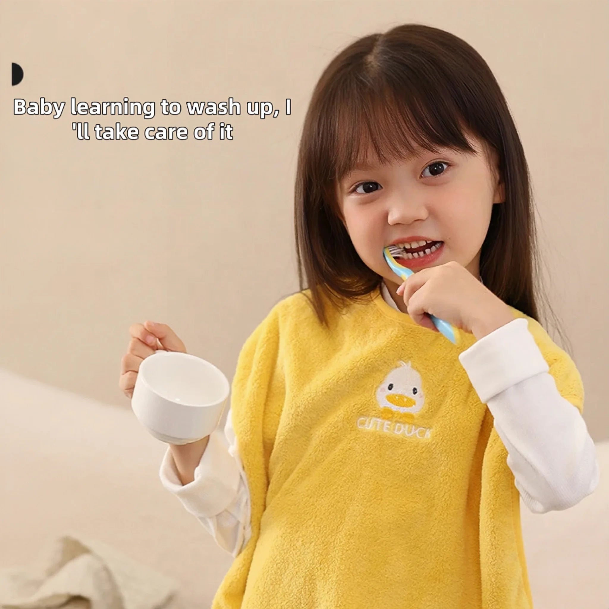 Children's Grooming Bib, 0 Fluorescent Agent, Soft and Skin Friendly Towel, Waterproof Brush Towel, Face Towel, Waterproof Bib,