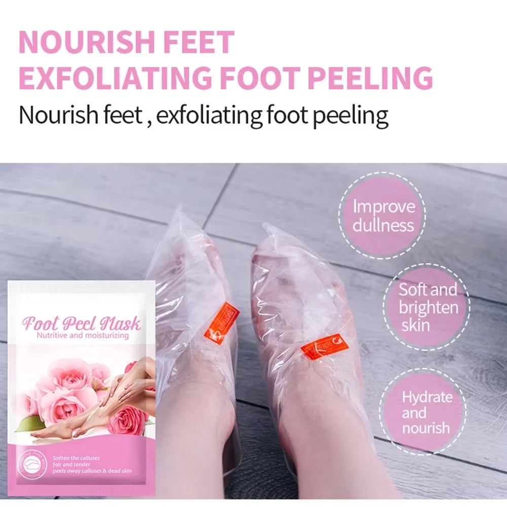 1/2/3 Pair Feet Exfoliating Foot Masks Pedicure Socks Exfoliation Scrub for Feet Mask Remove Dead Skin Heels Foot Peeling Mask