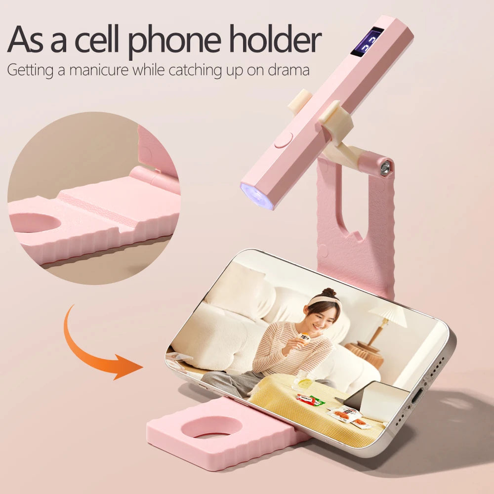 YIKOOLIN Convenient Rechargeable Nail Dryer UV LED Handheld Lamp Fast Curing All Gel Polish Mini Manicure Tool USB Portable Ligh