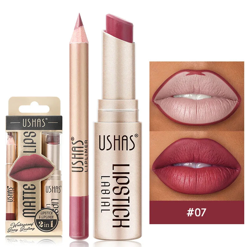 12 Color Matte Lipstick Set Long Lasting Nude Red Lipstick With Lipliner Not Dry Easy Coloring Lip Makeup Kit