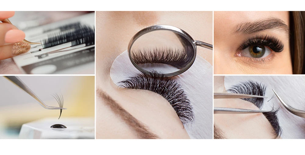 DIYDAY 16Rows Classic Lashes Individual Natural False Mink Eyelashes B C CC D DD Curl Eyelash Extension Supplies for Makeup