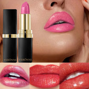 Pearlescent Glitter Lipstick Metallic Waterproof Long Lasting Matte Shimmer Diamond Lipstick Women Sexy Lips Makeup Cosmetics