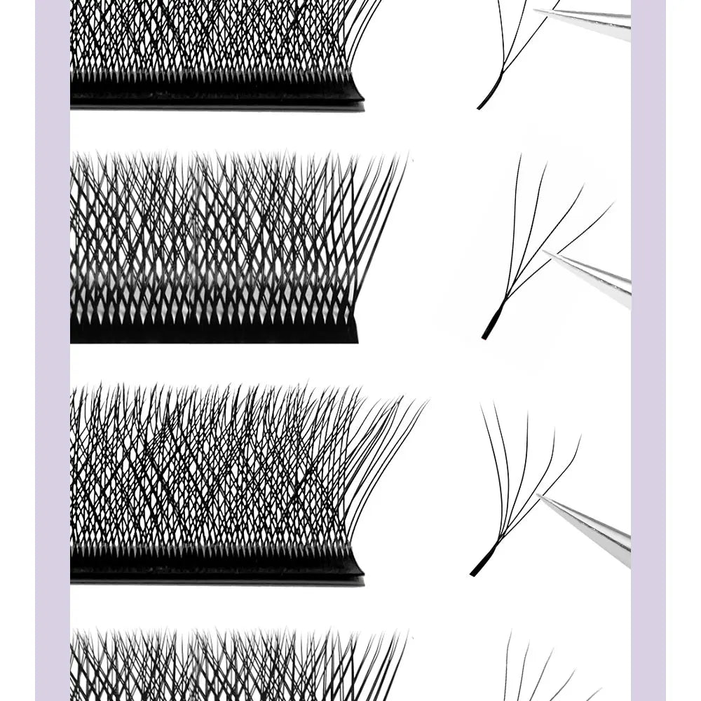DIYDAY W Shape Eyelash Extension 3d 4d 5d 6d 7d 8d W-Shaped Eyelashes Premade Fans Individual BASF Mink Faux Lashes