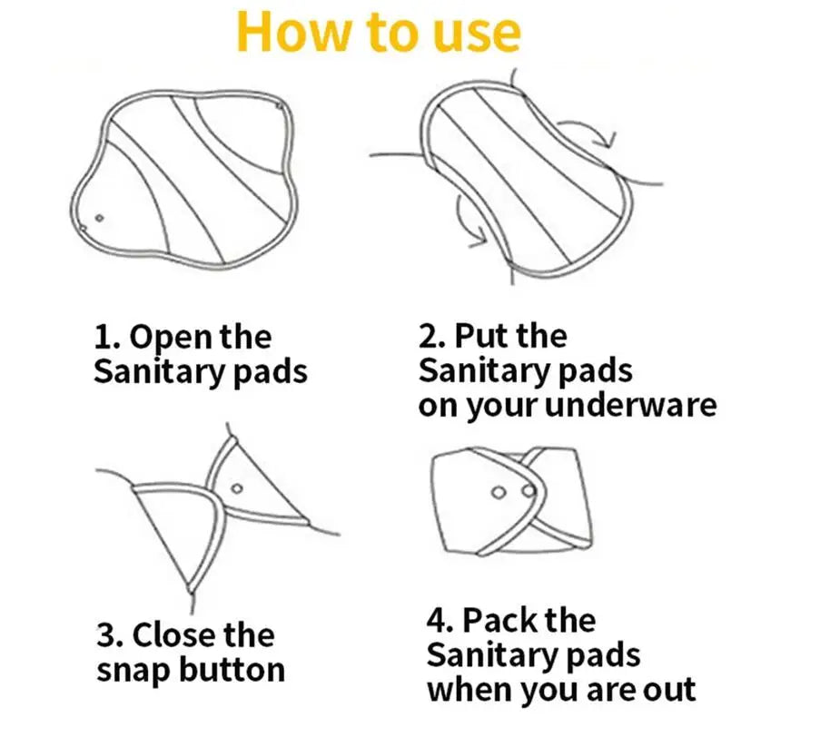 6pcs/lot Health Feminine Hygiene Bamboo Charcoal Panty Liner Reusable Waterproof Ventilate Material Menstrual Cloth Sanitary Pad
