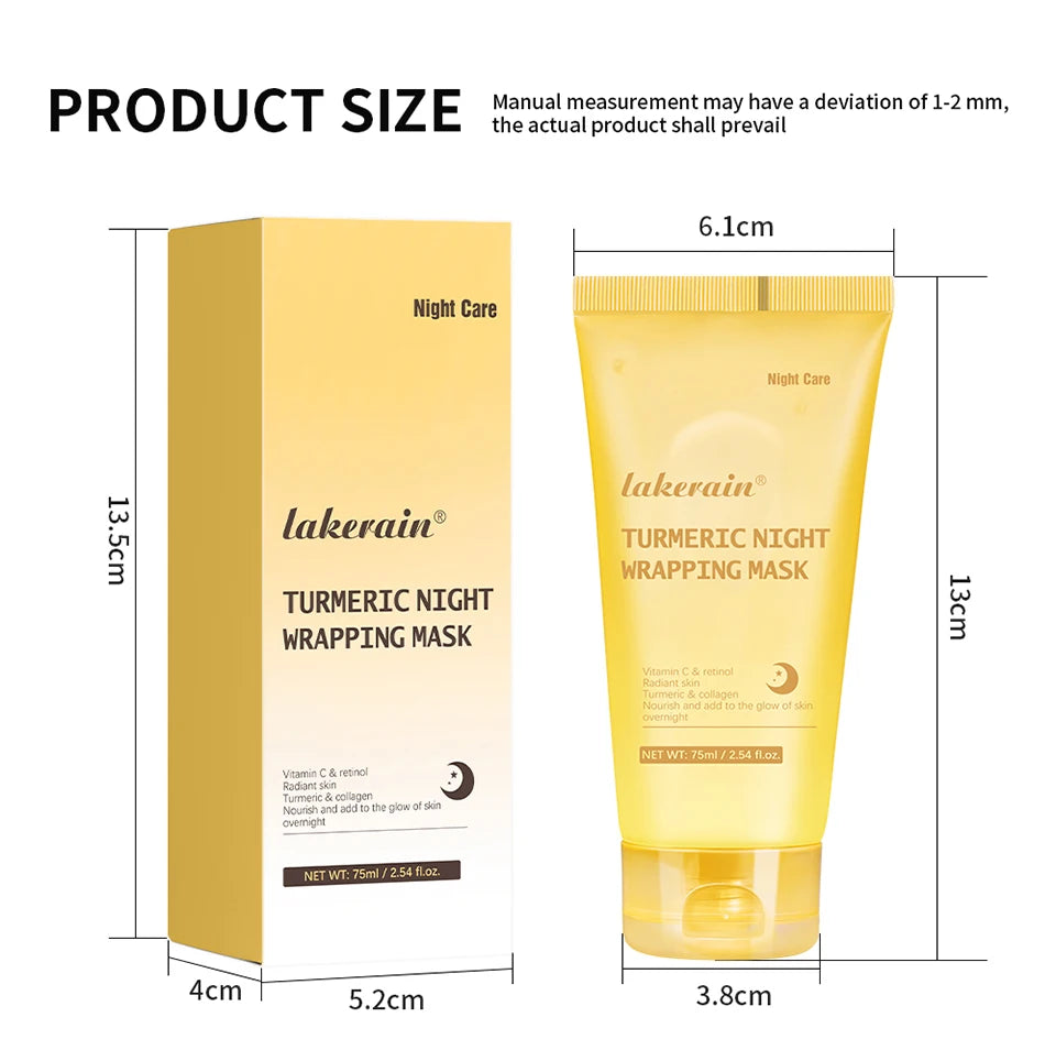 Overnight Wrapping Peel Off Mask Kojic Acid Turmeric Nourishes Hydrolyzed Collagen Glowing Skin Skin Firmnes Korean Skincare