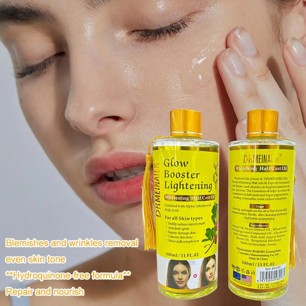 Alpha Arbutin Kojic Acid Lightening Serum Glow Booster Cast Oil And Turmeric And Retinol Oil Dark Spots Repair Damage Skin