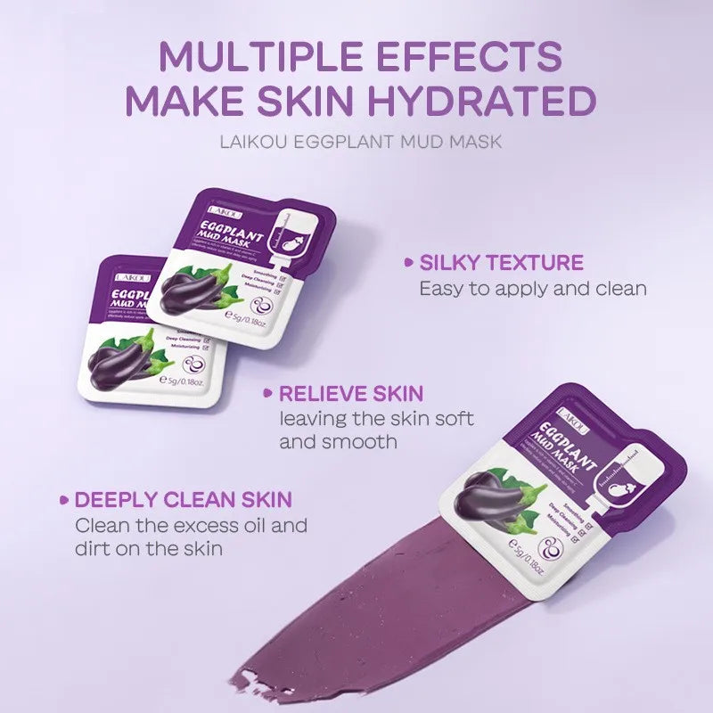 Purifying Clay Facial Mask in Pouch,For Acne, Oily & Combination Skin, Deep Cleansing, Detoxifying, Skin Care, Face Mud Mask 5g