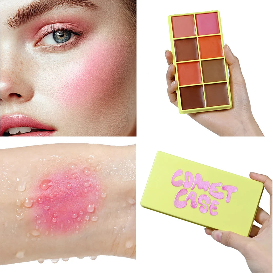 Curve Case Cream Eyebrow Cream Blush Highlighter Palette Matte Shimmer Finishes Shadow Tones Long-Lasting Cosmetics