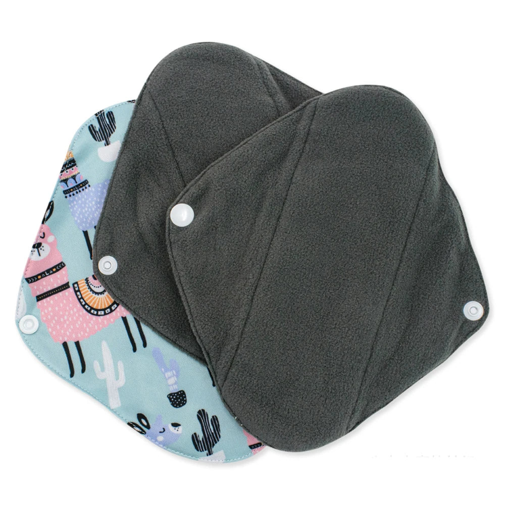 6pcs/lot Health Feminine Hygiene Bamboo Charcoal Panty Liner Reusable Waterproof Ventilate Material Menstrual Cloth Sanitary Pad