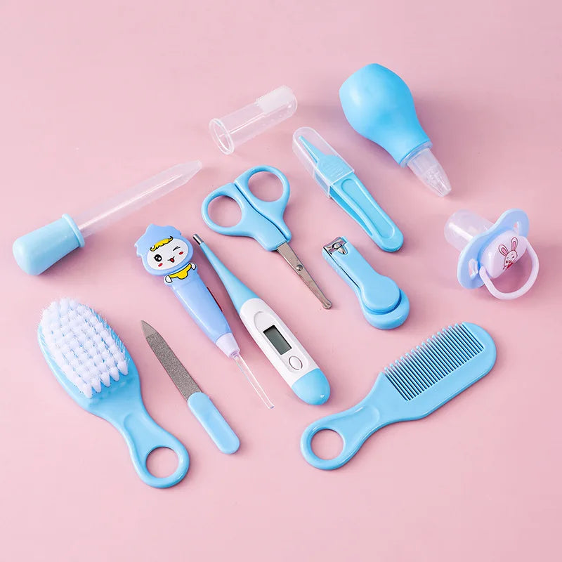 12 Piece Baby Care Set, Baby Medication Care Set, Baby Comb, Brush, Nail Clipper Set, Food Grade Safe, Non-toxic, Easy to Clean