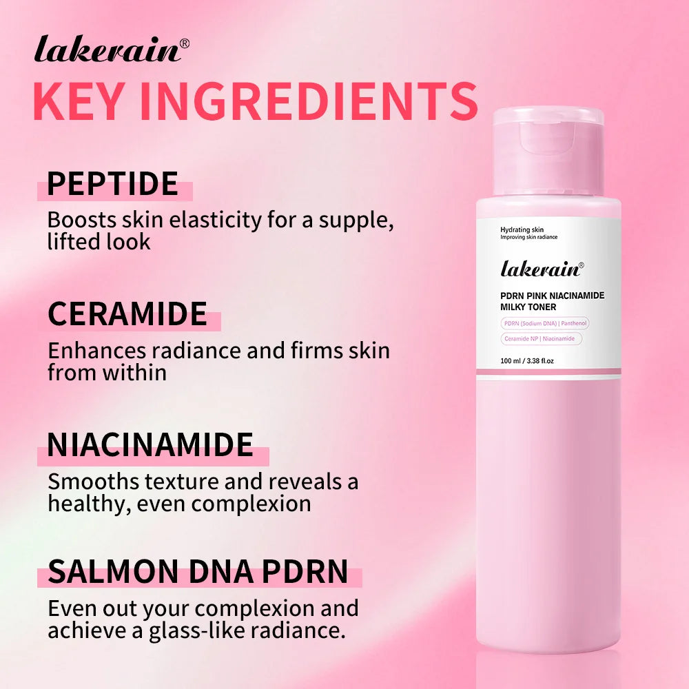Pink Niacinamide Milky Toner Long-lasting Hydration Even Skin Tone Quickly Absorbed Achieve Dewy Glass Skin Daily Milky Toner