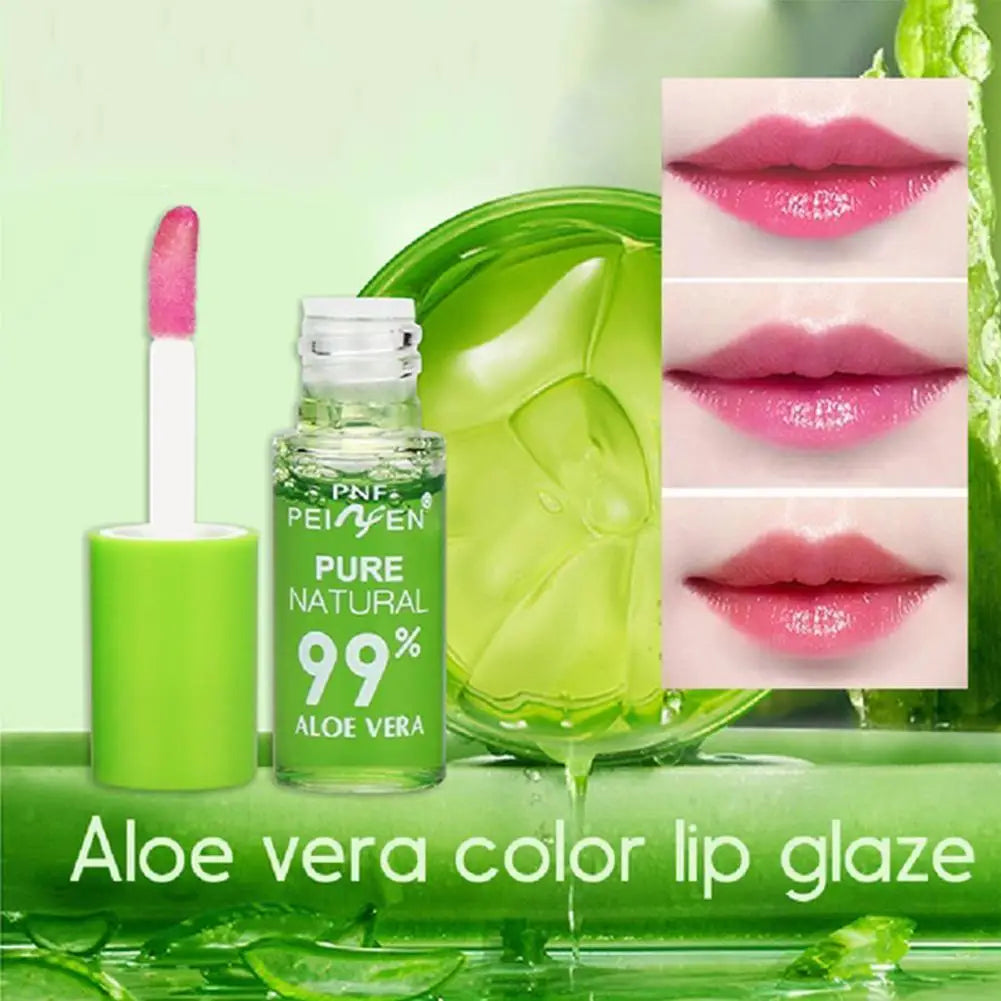 Aloe Vera Discolored Lip Balm/Lip Tint Magic Color Changing Lipstick Moisturizing Lasting Nourishing Lip Gloss Lip Makeup Care