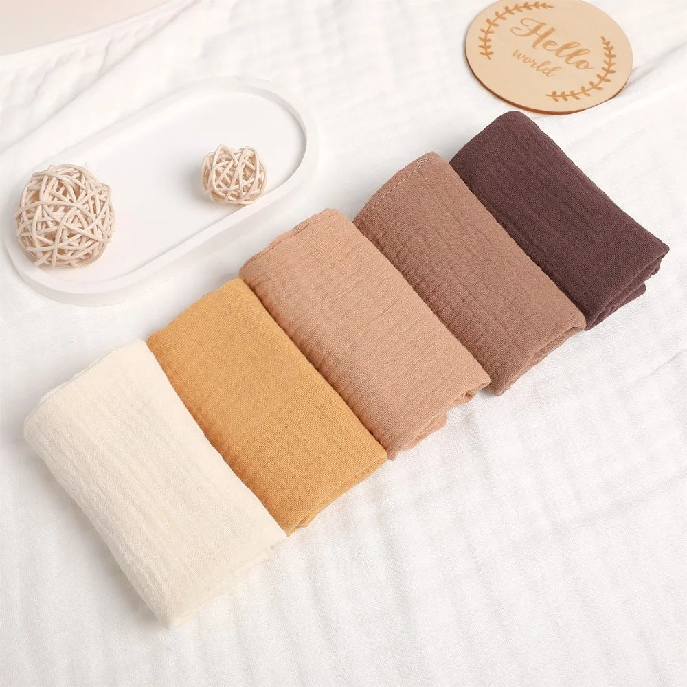 Portable High Quality 4-Layer Pure Cotton Cotton Washcloth Absorbent Soft Square Towels Gauze Cotton Towels Newborn Burp Cloth