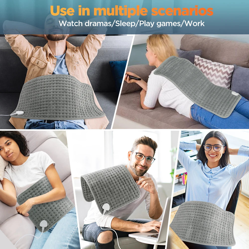 Home Electric Heating Pad Back Shoulder Office Winter Warming Blanket 10 Heat Thermal Mat Abdomen Period Menstrual Belt