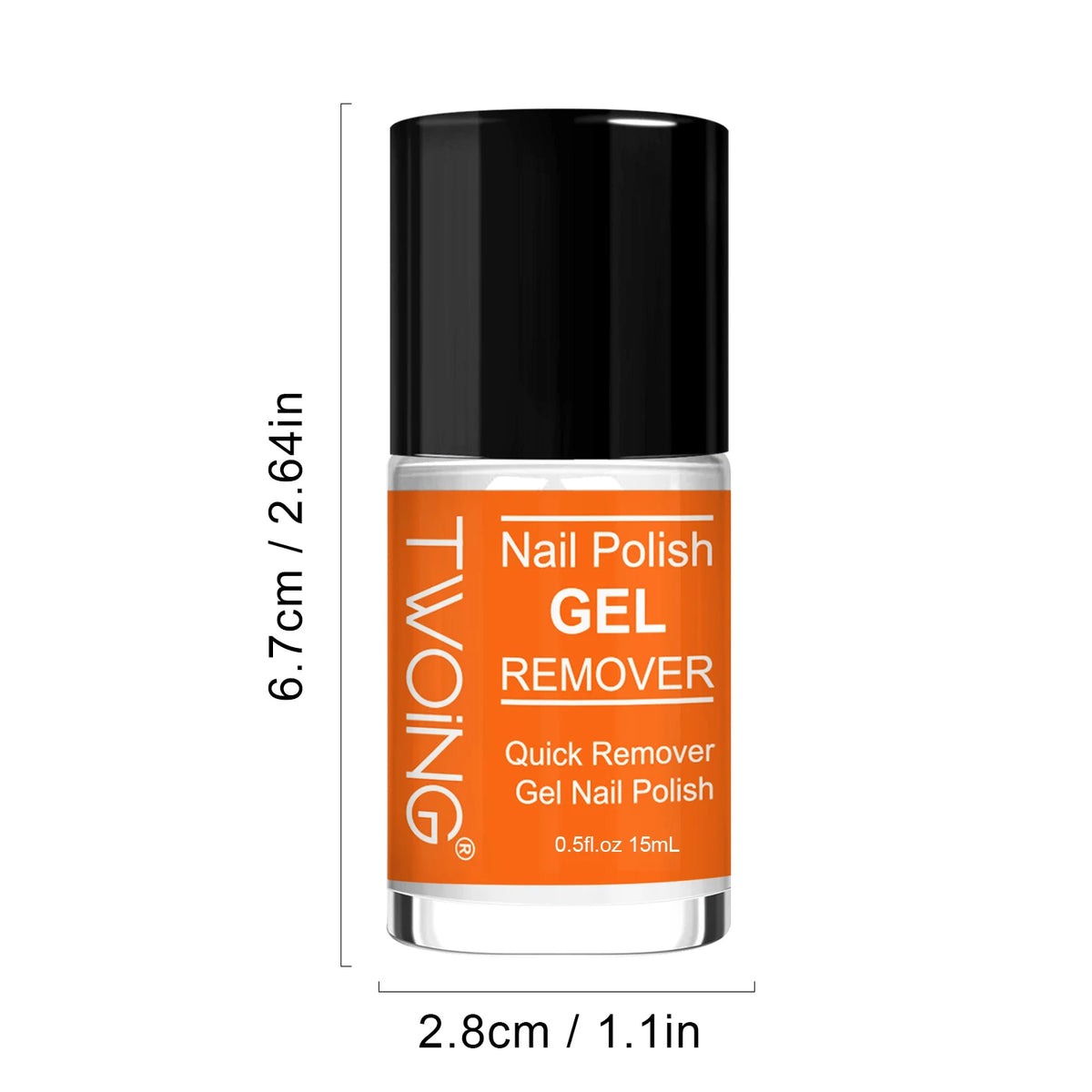 TWOING Nail Gel Polish Remover Quick & Easy Polish Remover In 2-3 Minutes, No Need Soaking Or Wrapping 15ml-0.51oz