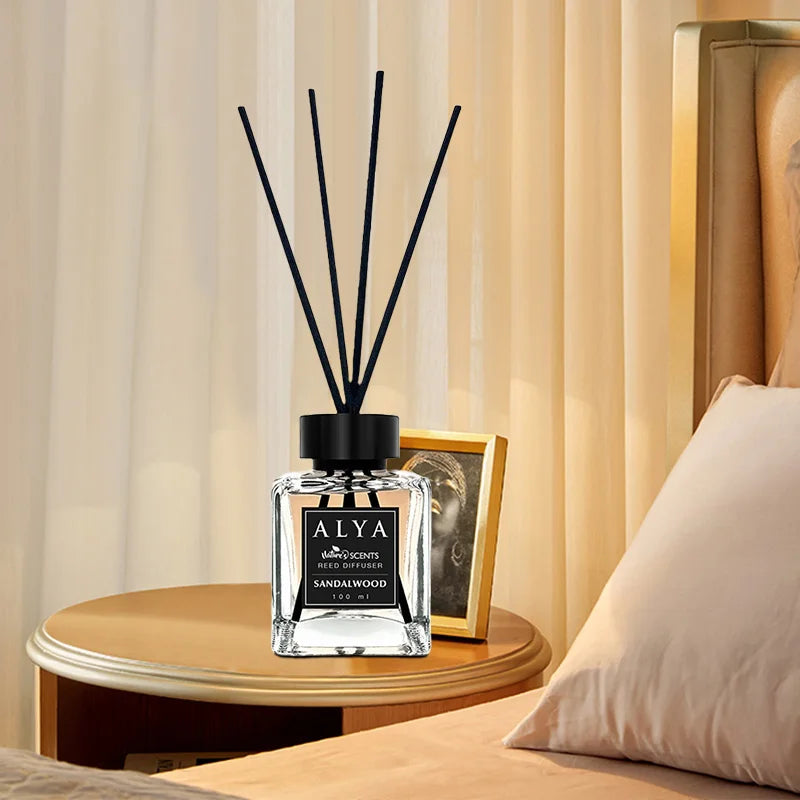3.3oz Reed Diffuser Set with 14 Scents & 4 Incense Sticks | Long-Lasting Essential Oil Air Freshener | for Bedroom, Bathroom, Ho