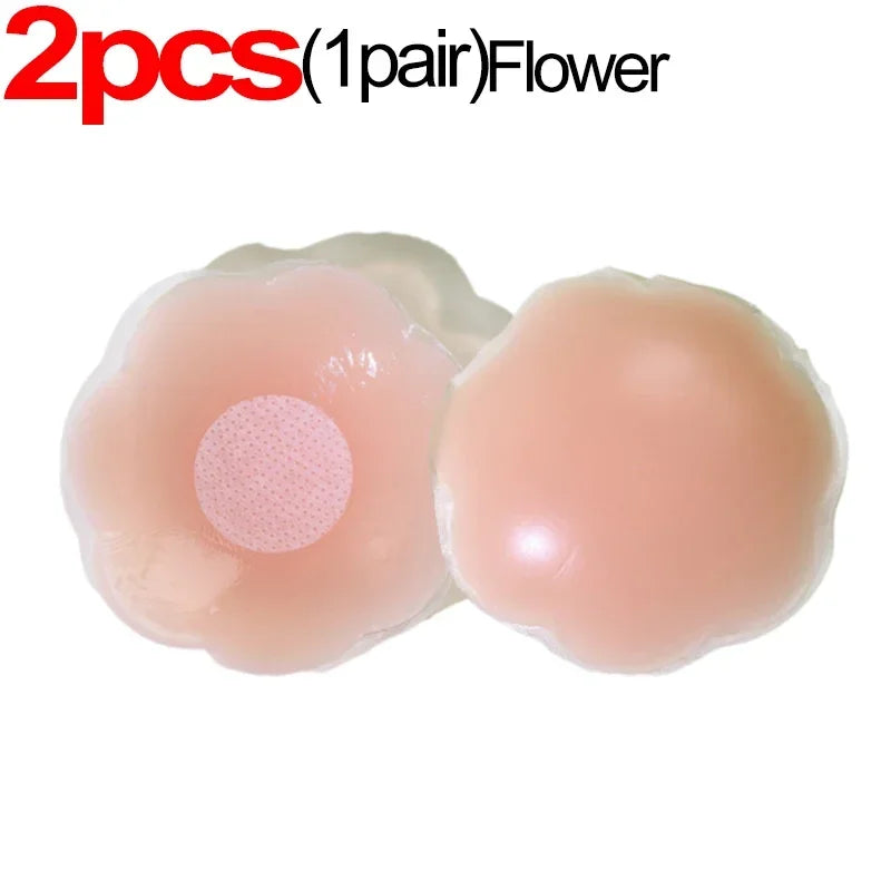 2/20pcs Silicone Nipple Cover Reusable Women Breast Petals Lift Invisible Pasties Bra Padding Stickers Patch Boob Pads Adhesive