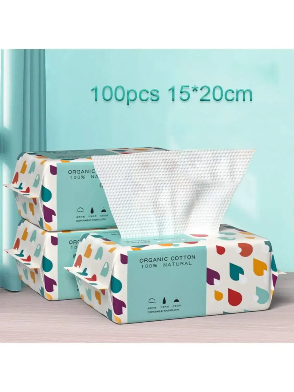 Disposable Face Towel,2 Pack 200 Count Ultra Soft Thick Wash Cloths for Adults and Baby,  Dry Wipes for Washing and Drying
