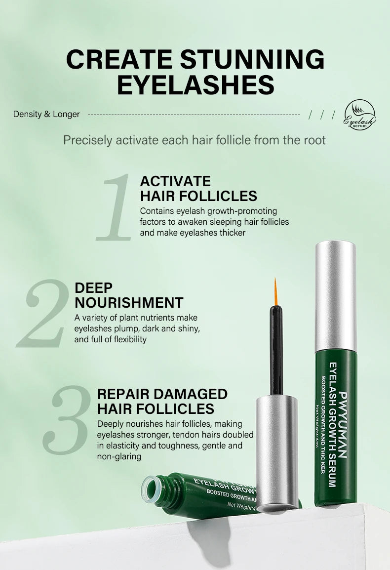Fast Eyelash Growth Serum 7 Days Natural Eyelash Enhancer Longer Fuller Thicker Curling Lash Treatment Eye Care Products Makeup