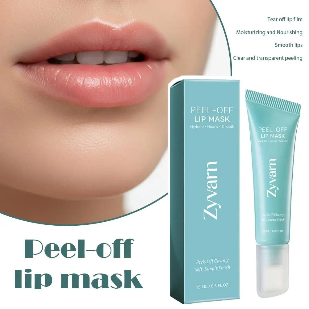 Peel-Off Lip Mask Hydrating Exfoliating Lip Scrub Mask for Dry Lips, Moisturizing Plumping Lip Peel Mask to Remove Dead Skin