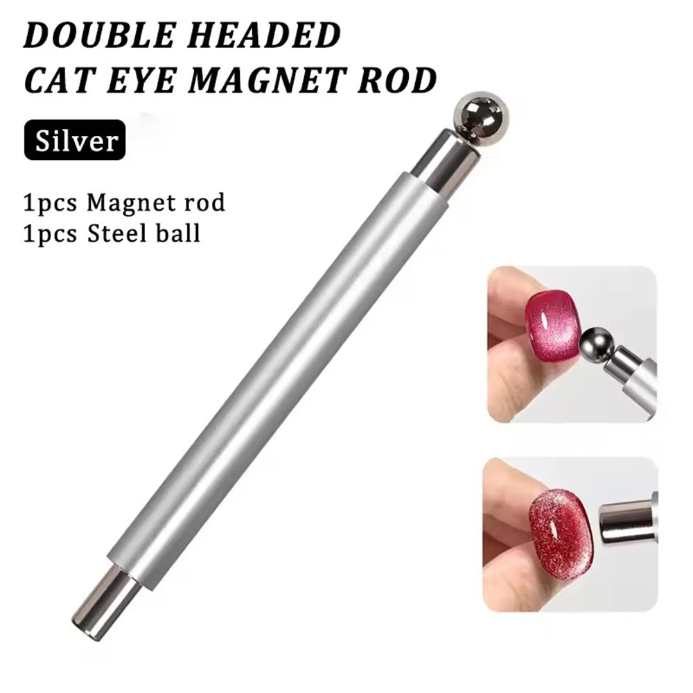 1/6Pcs Cat Eye Nail Magnet Tool Set Cat Eye Heart Magnets Nail Magnet Stick Cat Eye Gel Polish Magnets Tools Manicure