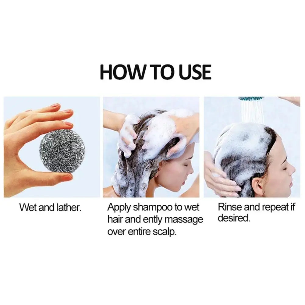 1PCS PURC Gray White Hair Shampoo Bar Bamboo Charcoal Detox Black Scalp Care Hair & Hair Bar Clean Shiny Treatment Soap W8S2