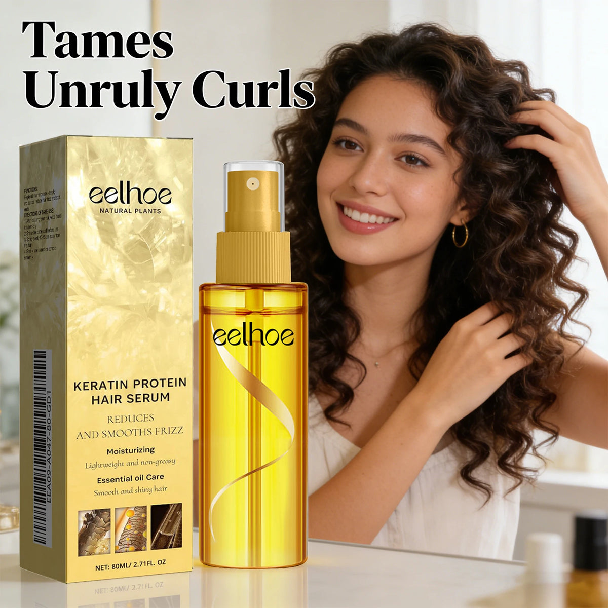 Keratin Protein Hair Serum Nourishing Repairing Damaged Hair Improve Gloss Reduce Hair Frizz Refreshing Hairdressing Oil Essence